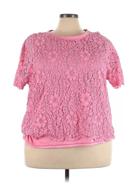 TOMMY HILFIGER WOMEN Pink Short Sleeve Top 3X Plus $23.74 - PicClick