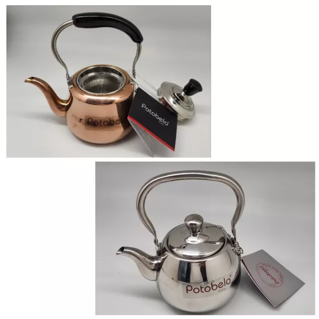 4.22qt/4l Stainless Steel Whistling Kettle Hot Water Tea Stovetop Long Spout