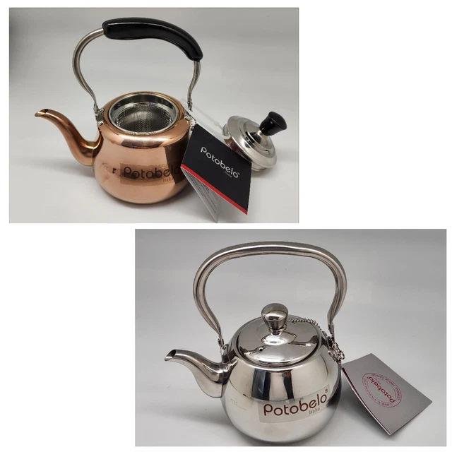 4L/4.22Qt Stainless Steel Whistling Kettle Long Spout Tea Pot With Handle