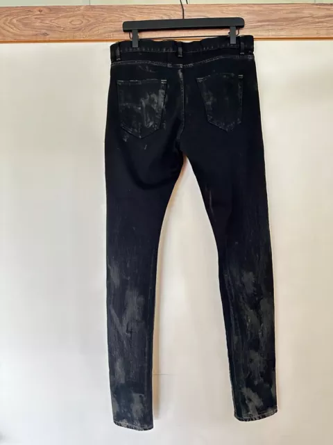 Saint Laurent Fall Winter 2016 oil stained D02 jeans sz 32 Hedi Slimane 3