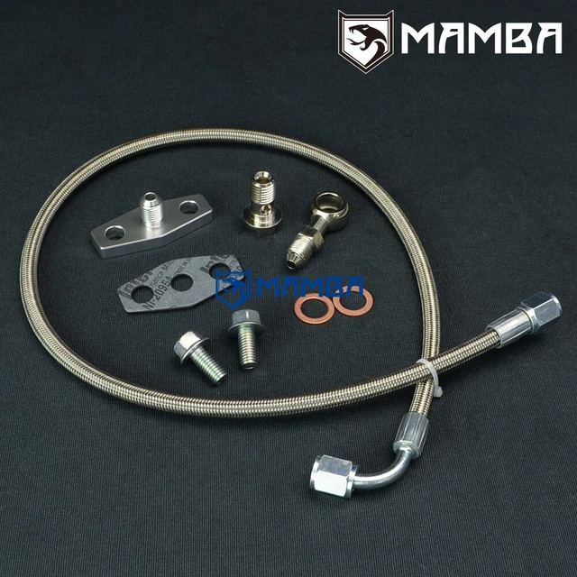 Turbo Oil Feed Line Kit TOYOTA 1JZ-GTE 2JZ-GTE with Garrett T3 T4 T04B T04E T04R