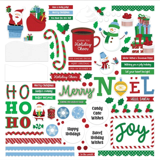 Kit de pegatinas de cartas PhotoPlay-Santa Please Stop Here SPS4314