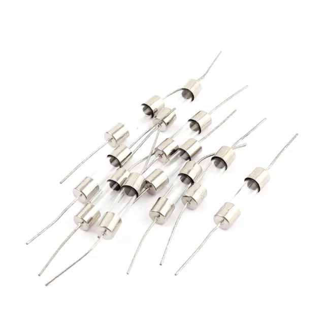 10pcs Tube verre au fil Axial fusibles Fusion rapide électrique 5x20mm 250V/1.6A