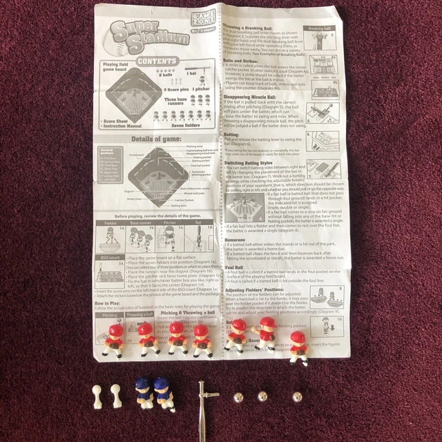 SUPER STADIUM GAME Zone Baseball Game Replacement Part Pieces See