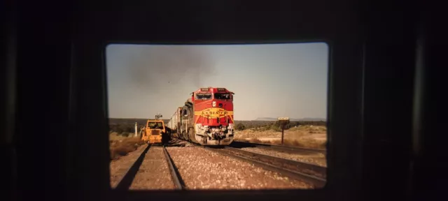 Xlc10 Train Engine Locomotive 35Mm Slide Santa Fe 909E, Yampai,Az 1997