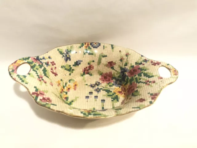 Vtg. Royal Winton China-Grimwades, (AU) “Queen Anne” Chintz Candy/Nut Dish#15541