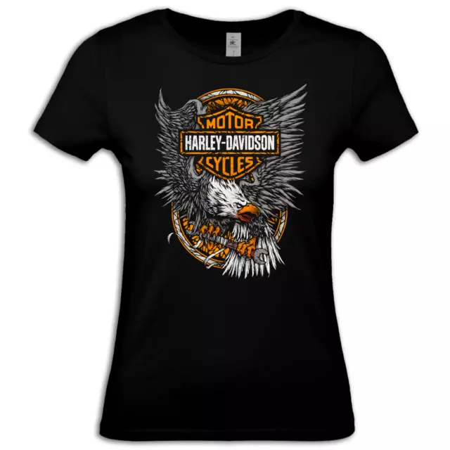 Maglietta donna Harley Davidson Eagle idea regalo t shirt moto biker