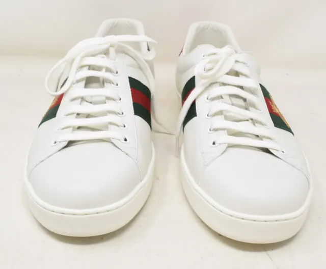 GUCCI Mens Ace Bee Embroidered Sneakers Low Top Shoes 10.5 NIB