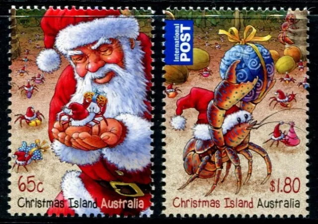 2014 Christmas Island Christmas Issue Set Of 2 MNH, Clean & Fresh