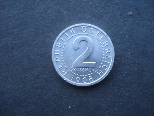 2 Groschen Coin Austria 1968