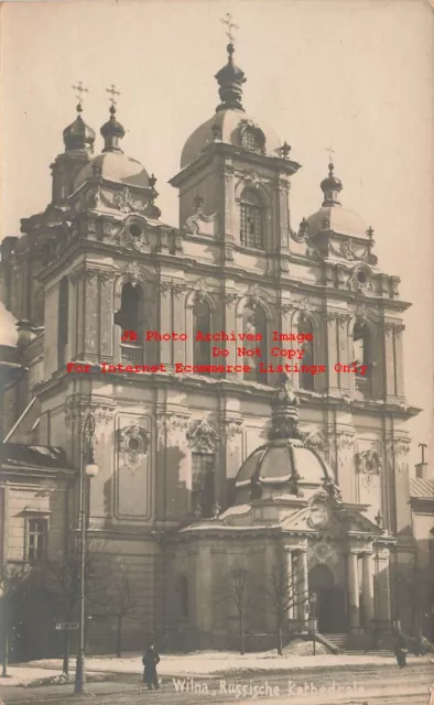 Luthuania, Wilna, Vilnius, RPPC, Russian Cathedral, Exterior View, Photo
