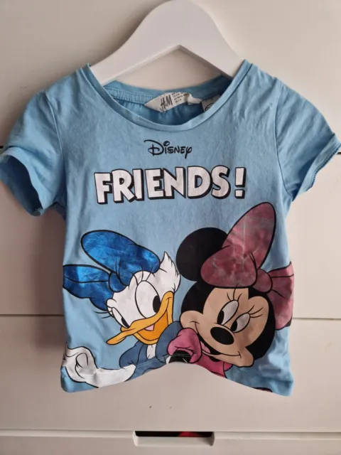 Girls H&M Disney Minnie Mouse Daisy Duck T-shirt Age 2-4 Years