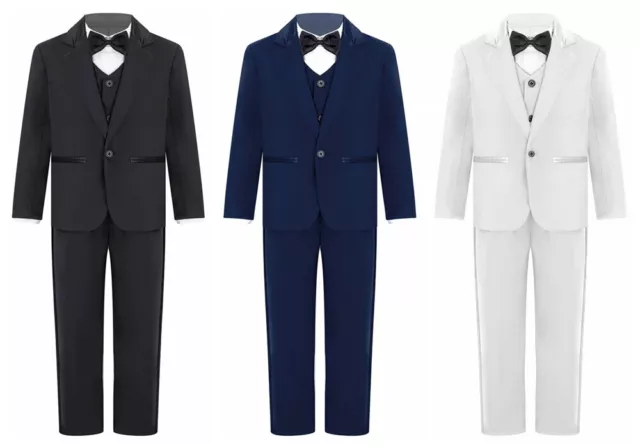 Abito formale ragazzo un bottone giacca blazer cravatta fiocco abito gilet pantaloni abito