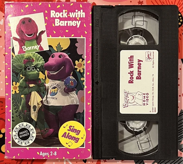 BARNEY ROCK WITH Barney VHS Video videoregistratore 1991 Lione Sing ...