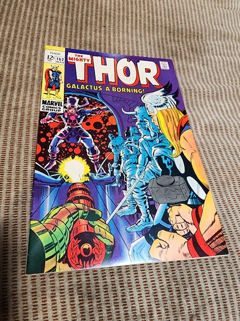 MIGHTY THOR #162 Marvel Comics GALACTUS ORIGIN App STAN LEE JACK KIRBY 1969