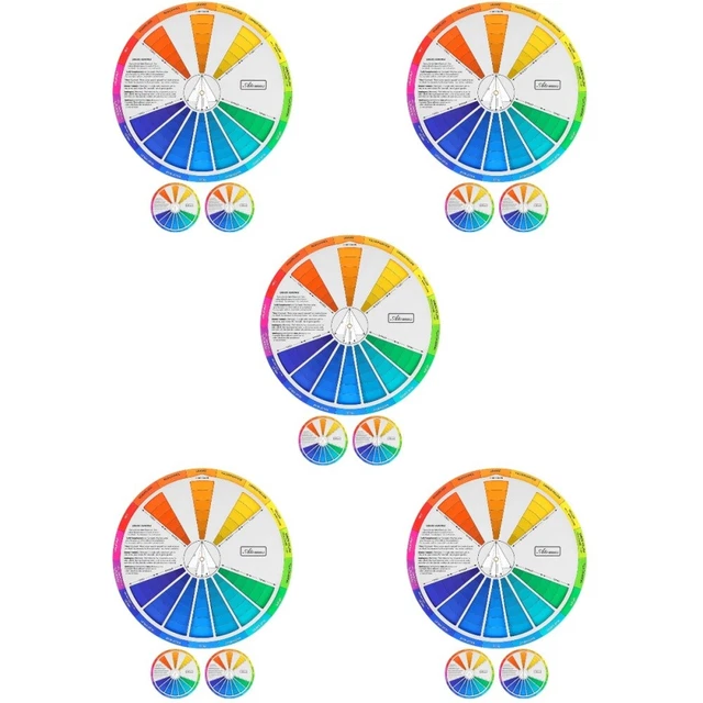 5 COUNT COLOR Mixing Chart Paint Learning Guide Wheel Colour Arts ...