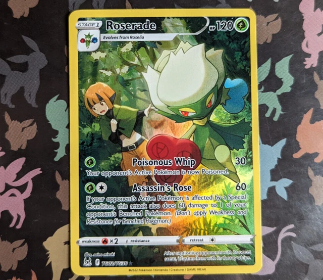 Roserade TG02/TG30 Full Art Lost Origin Trainer Gallery Pokemon Card M/NM