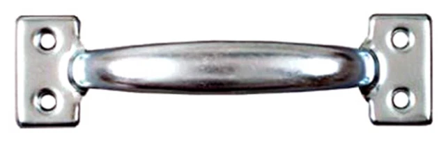 National Hardware 6-1/2 in. L Zinc-Plated Silver Steel Door Pull (Pack of 2)