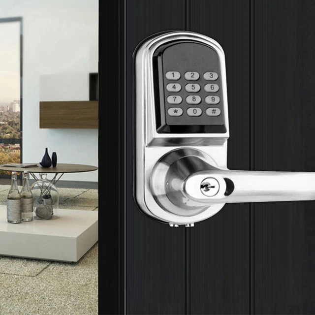 SAFE MECHANICAL HOME Keyless Digital Door Lock Set Entry Code Keypad ...