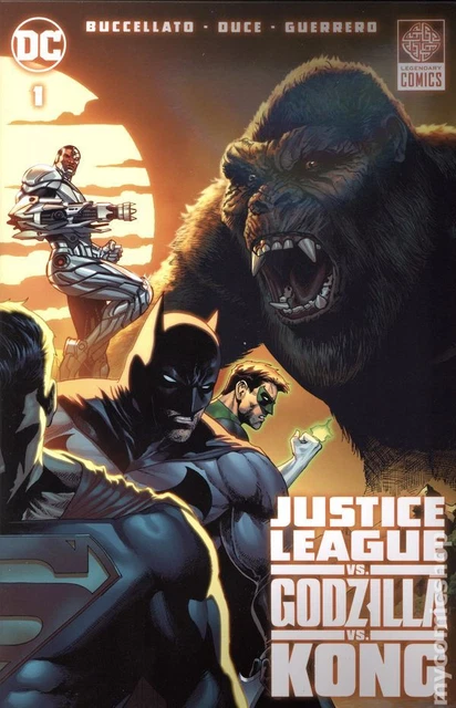 Justice League vs. Godzilla vs. Kong 1G 2023 Stock Image