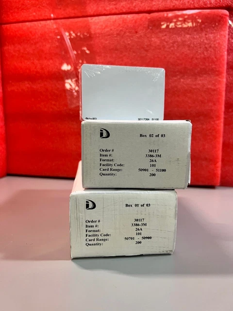 LOT OF 50 3millID 3386 -3M PVC ISO Proximity Card