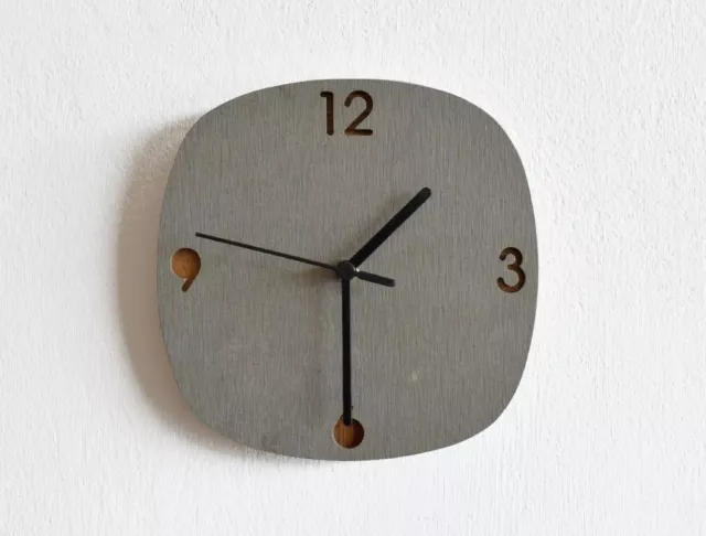 Concrete and Wood Wall Clock - Modern Wall Clock