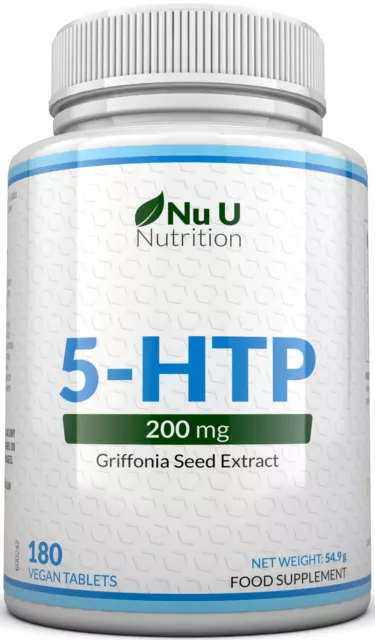 5HTP 200mg 5-HTP 180 Tablets 5 htp Natural Serotonin Sleep Stress Anxiety