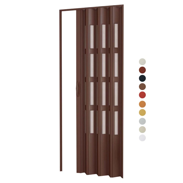 Porte Accordéon Coulissante Forte Maya PVC – 83x214 Cm, Finition Blanc Cendre (neuf)