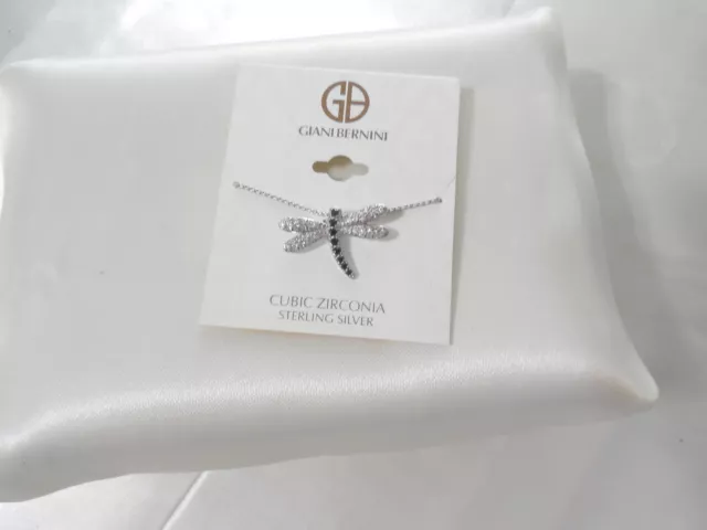 Giani Bernini 18" 925 Sterling Silver CZ Dragonfly Pendant Necklace R311$120