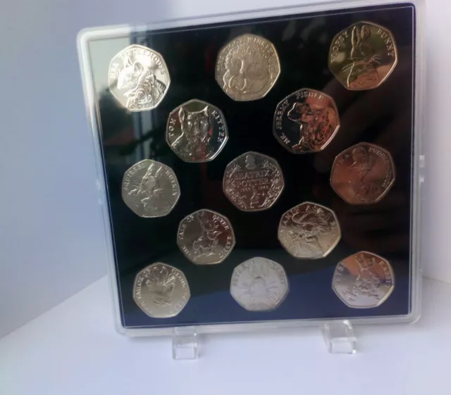 ACRYLIC COIN DISPLAY CASE FOR BEATRIX POTTER FULL 50p SET 2016-2018 (no coins)