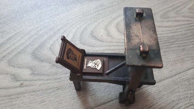 Brass Johannes Gutenberg Printing Press Pencil Sharpener Ornament, 7cm