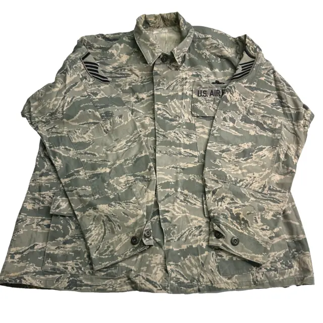 US Air Force Mens Airman Battle Uniform Camouflage Coat 48 Reg 8415-01-536-4640