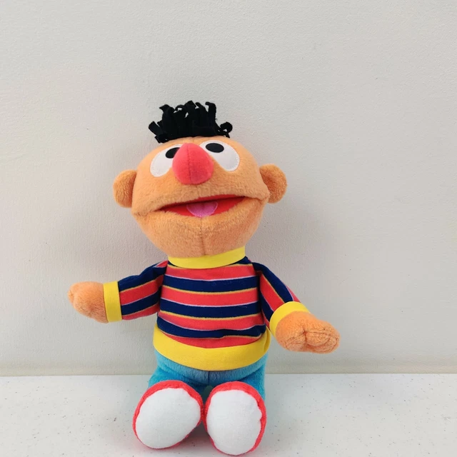 FISHER PRICE / MATTEL 2002 Stuffed Ernie Sesame Street Stuffed Plush 10"