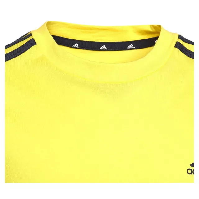 ADIDAS T-Shirt Enfant Modèle B 3-STRIPES Tee - 2 Couleurs Bleu Et Jaune 2