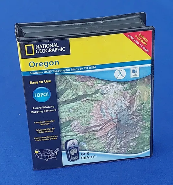 National Geographic TOPO! Seamless USGS Topographic Maps 6 CD-ROM 2003 (Oregon)
