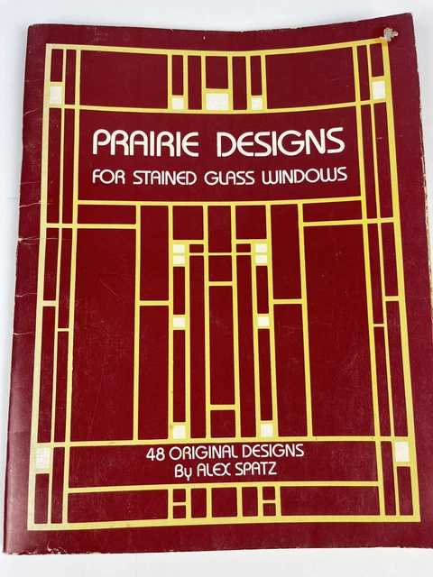 VTG 1994 Prairie Designs For Stained Glass Windows Book 48 Orig Designs by Spatz