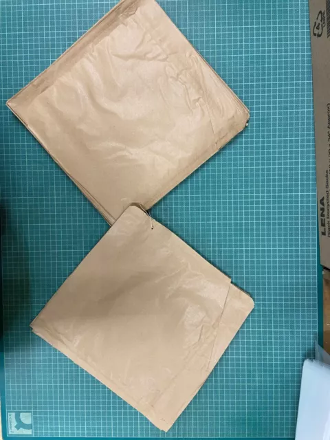 Paper Bags Strung Brown & White  Food Sandwich Takeaway Grocery Bag