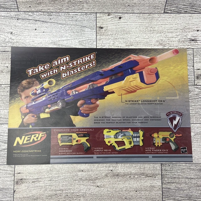 NERF N -Strike Blaster Toy Print Ad Poster Authentic Official Promo Art Decor