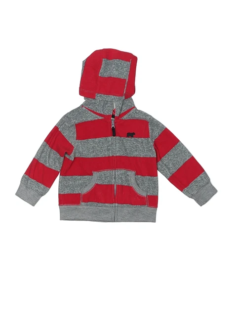 Carter's Boys Red Zip Up Hoodie 12 Months