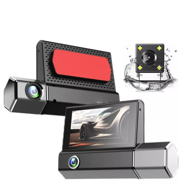 3 IN 1 DVR Per Auto Dash Cam con Anteriore Interno e Posteriore Videocamera