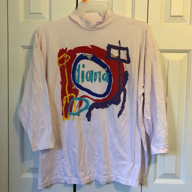 VTG Diana Ross Shirt 1991 Force Behind Power is Love Tour OSFA Concert USA RARE