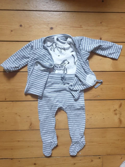 George bambino 6-9 mesi bambina ragazzo unisex set pacchetto gilet, leggings e cardigan