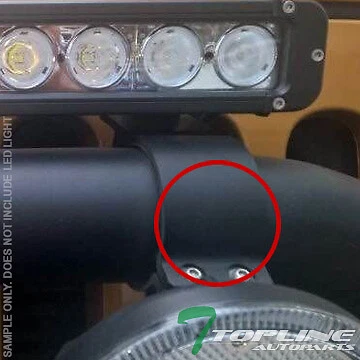 Texture Blk 3" Tube Bull Bar Roll Cage Aluminum Mount Brackets For LED Light T50