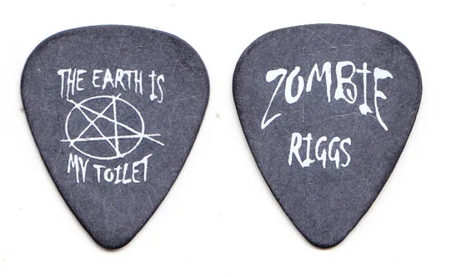 Rob Zombie Mike Riggs Signature Earth Is My Toilet Black Guitar Tower Pick