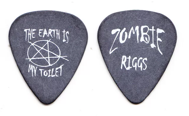 Rob Zombie Mike Riggs Signature The Earth Is My Toilet Black Tour Guitar Pick