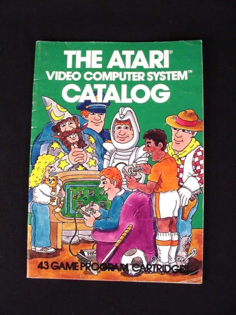 Vintage Atari 2600 43 Video Game Cartridge Computer System Catalog Booklet 1981