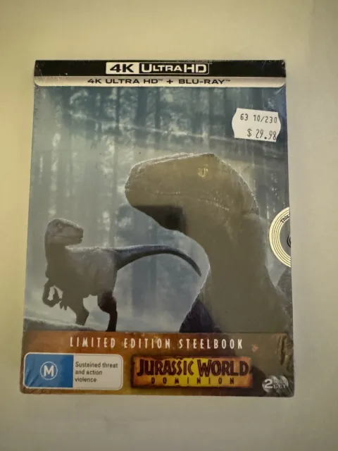 Jurassic World Dominion 4K Bluray UHD Steelbook New Sealed