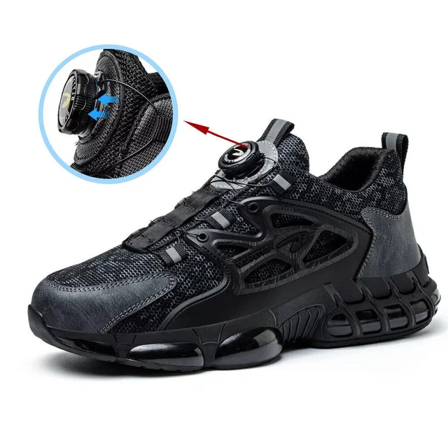 MENS SAFETY SHOES Work Trainers Womens Steel Toe Cap Lightweight Hiking ...