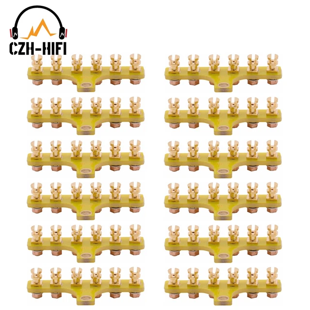 12pcs Turret Board Tag Strip 6-POST Lug Board Terminal for Vintage Audio AMP DIY