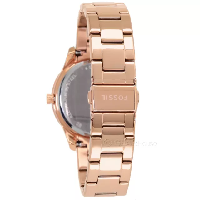 FOSSIL Stella Womens Multifunction Crystal Glitz Watch Rose Gold Stainless Steel 2